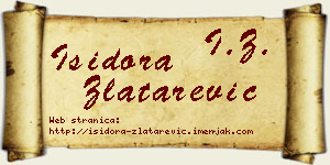 Isidora Zlatarević vizit kartica